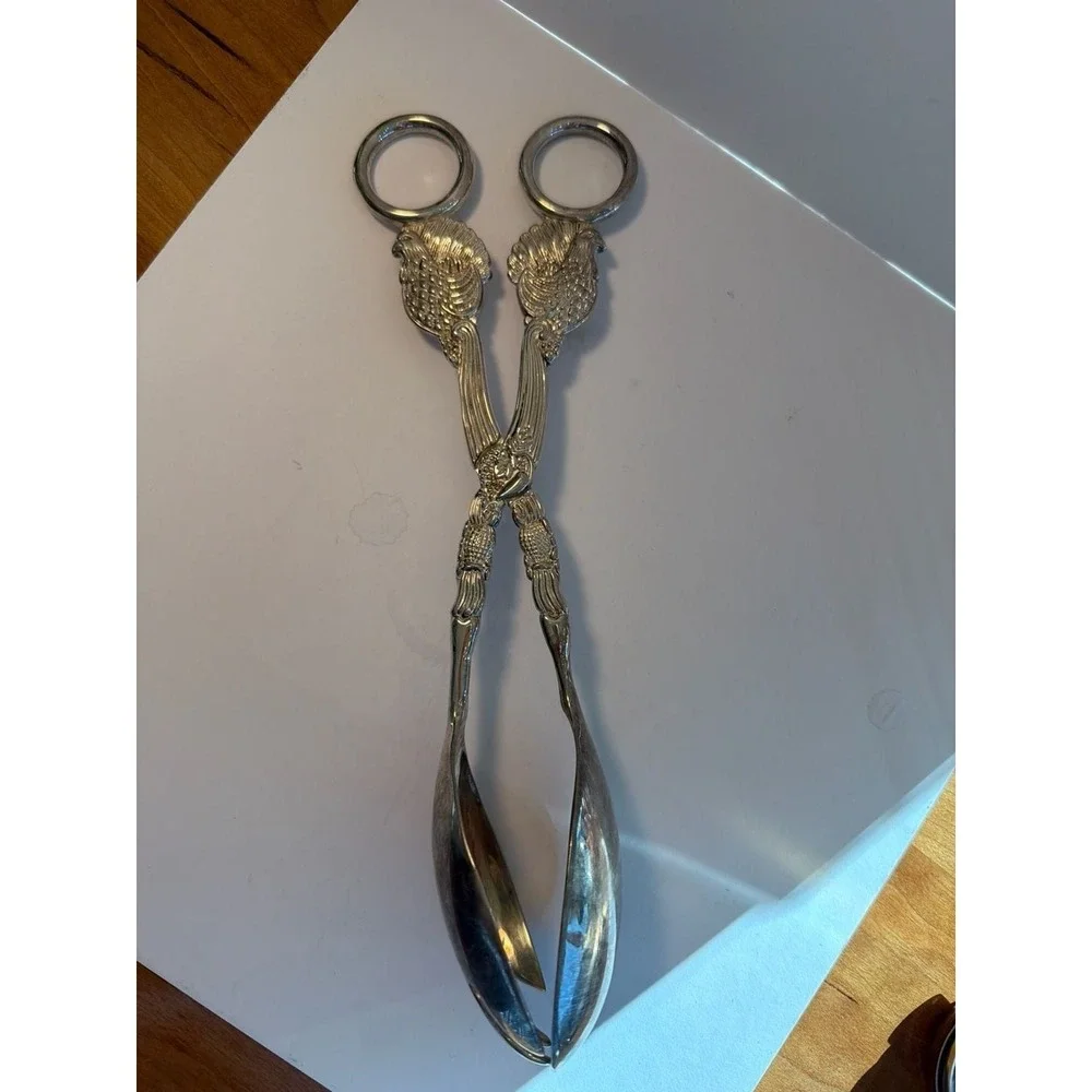 Arthur‎ Court Aluminum Grape & Bird Scissor Salad Serving Tongs